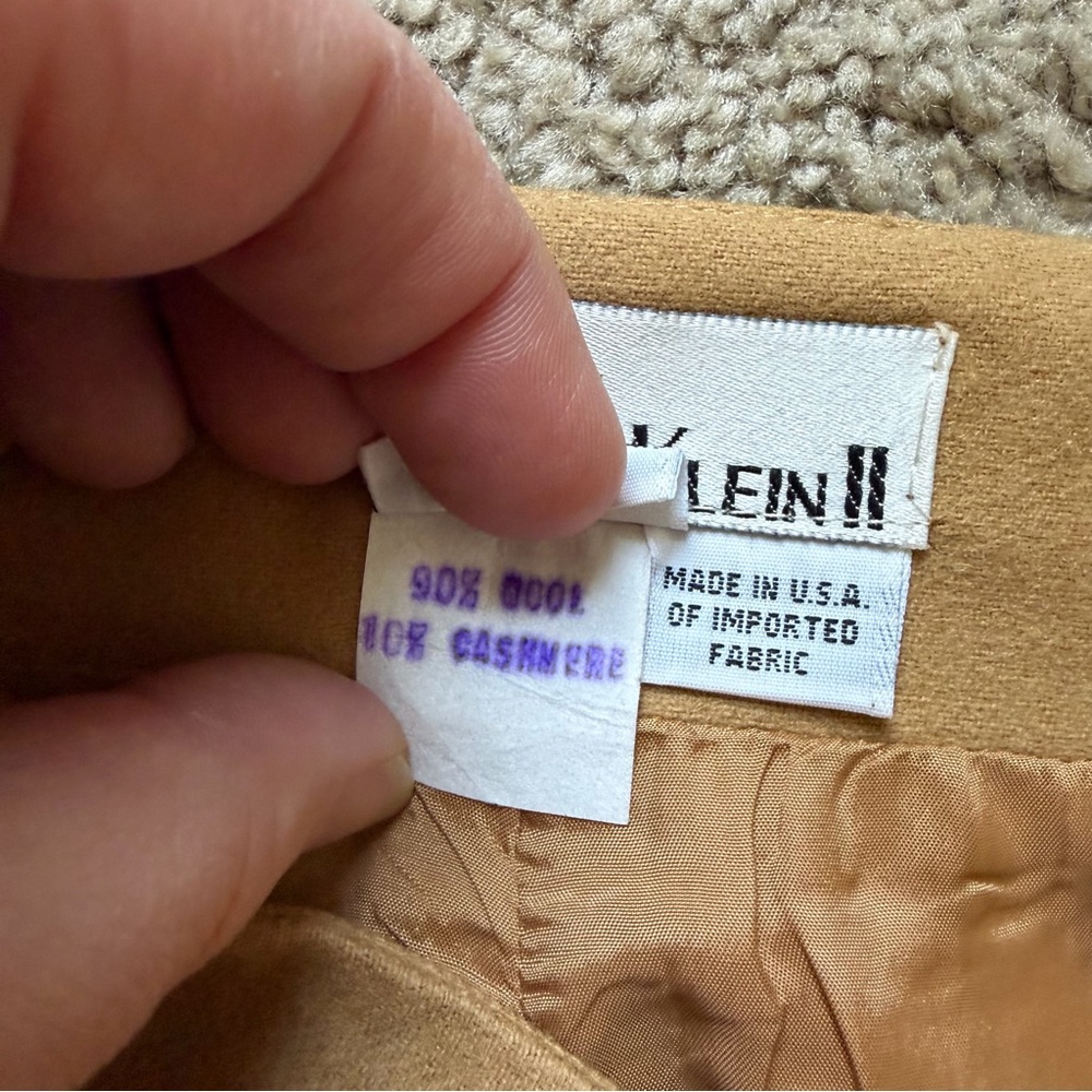 VTG ~ 1990s ~ Anne Klein II ~ Camel Pencil Skirt ~ Wool-Cashmere Blend - Picture 8 of 8